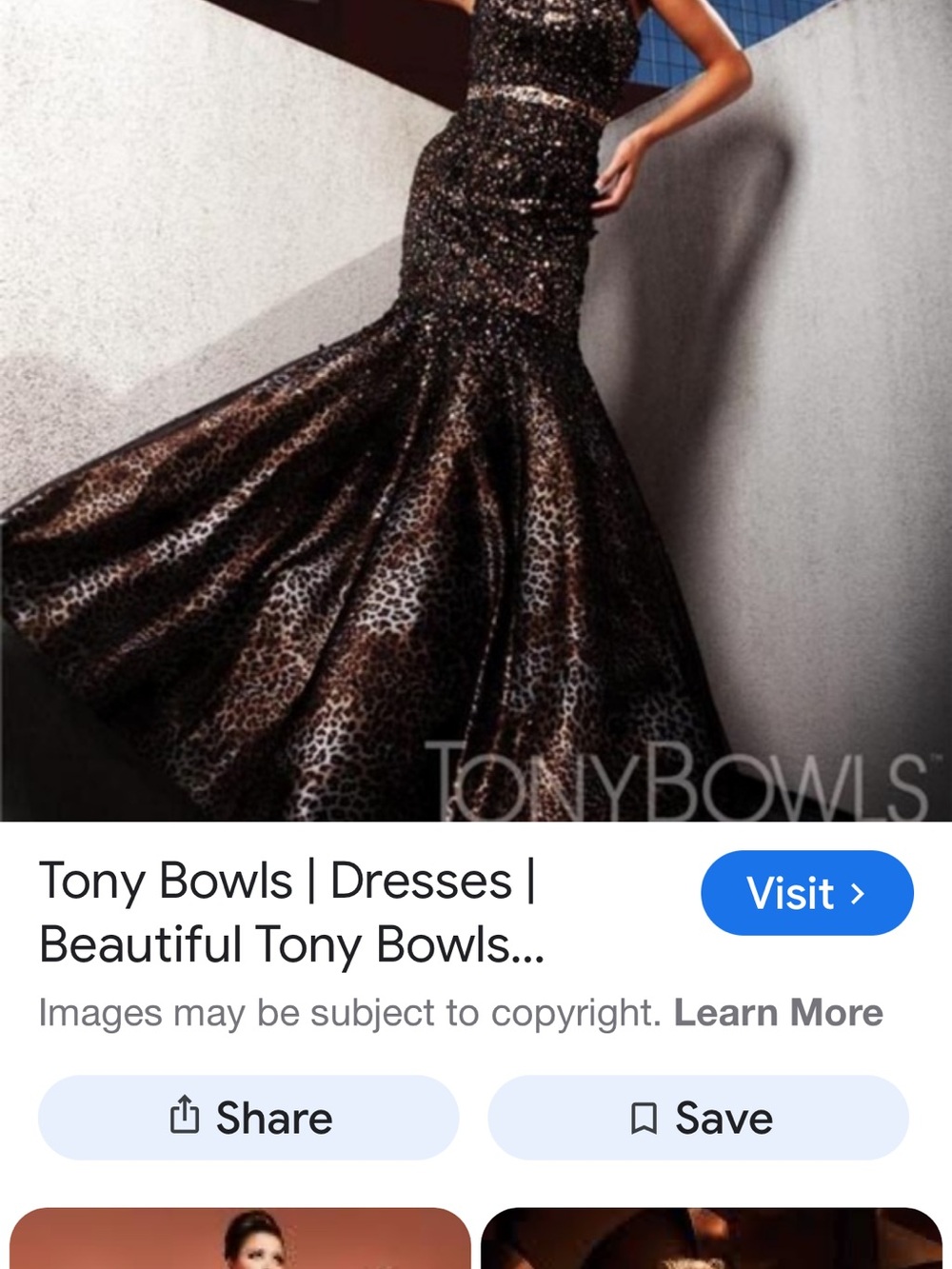 Tony Bowls Black Shimmery Evening Dress